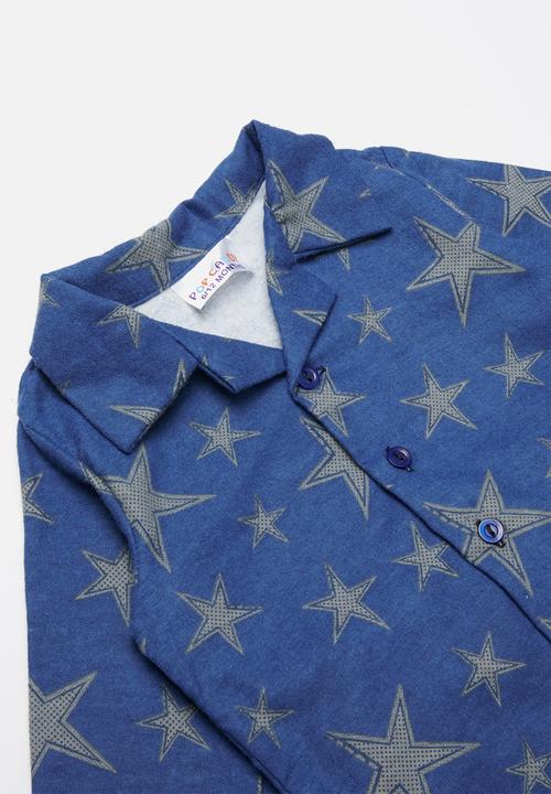Pop Candy - Full flannel pyjamas - blue