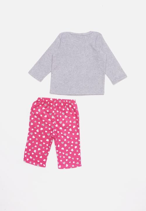 Pop Candy - Flannel hearts pyjamas - pink