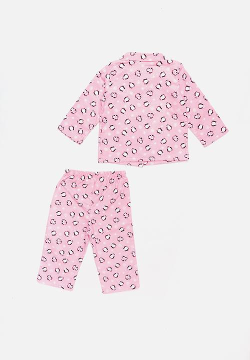 Pop Candy - Flannel penguin pyjamas - pink