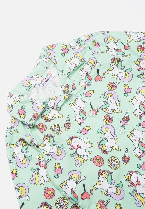 Pop Candy - Full flannel pyjamas - green