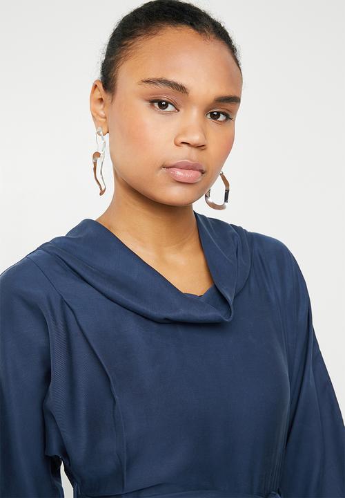 AMANDA LAIRD CHERRY - Nomathemba cowl maxi - navy
