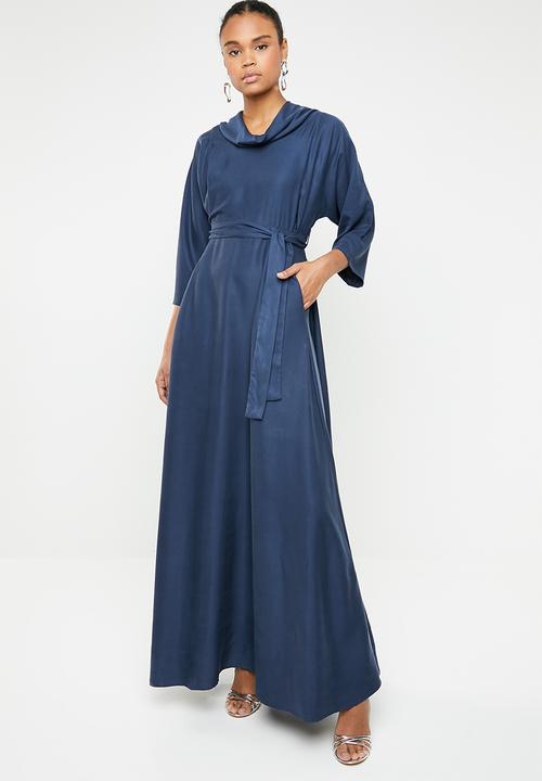 AMANDA LAIRD CHERRY - Nomathemba cowl maxi - navy
