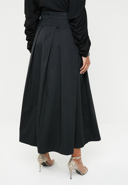 AMANDA LAIRD CHERRY - Sphe pleated wrap skirt - black
