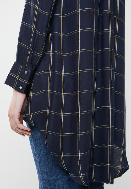 ONLY - Canberra check shirt - navy