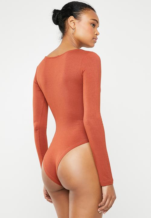Superbalist - 2 pack scoopneck bodysuit - black & tan