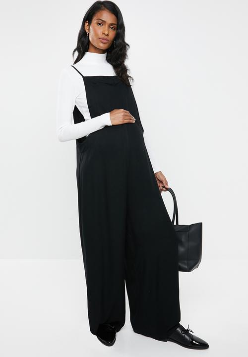 edit Maternity - Wide leg jumpsuit - black