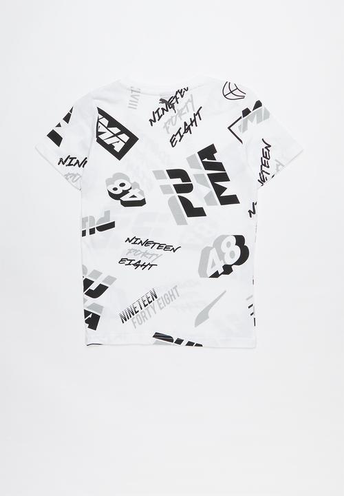 PUMA - Alpha graphic aop tee - white