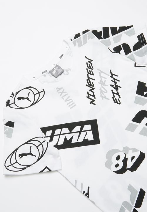 PUMA - Alpha graphic aop tee - white
