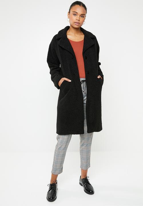 Superbalist - Teddy coat - black