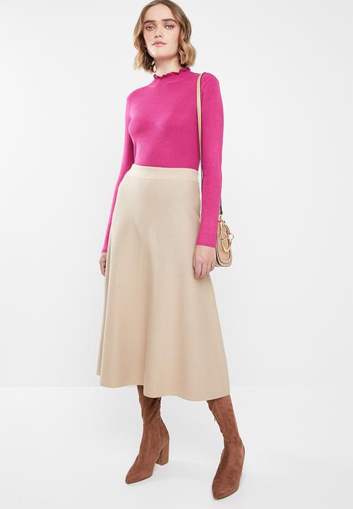 Jacqueline de Yong - High neck pullover - pink