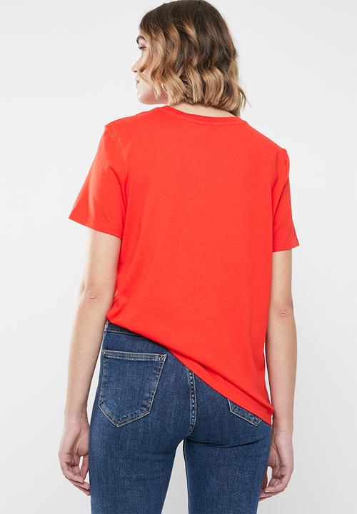 Vero Moda - Sketch short sleeve T-shirt - red