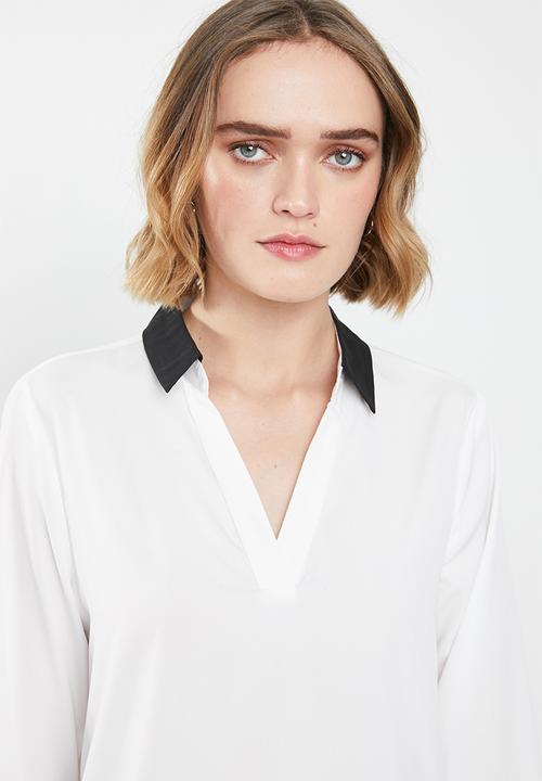 Vero Moda - Long sleeve midi top - white