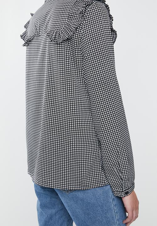 Vero Moda - HHallie long sleeve shirt - black & white