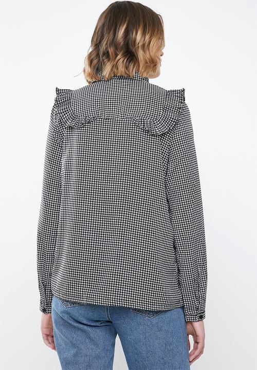 Vero Moda - HHallie long sleeve shirt - black & white
