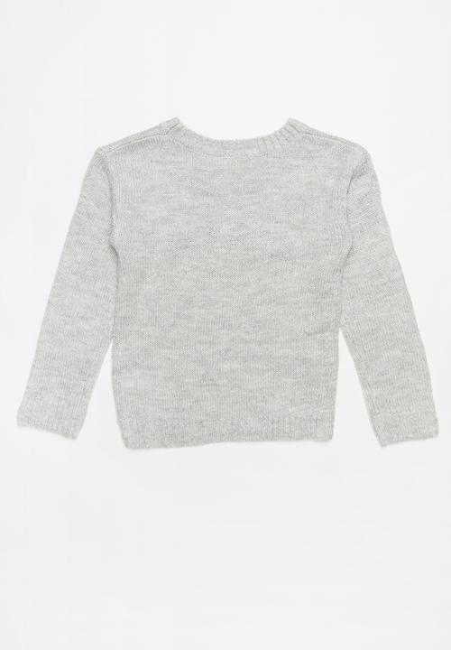 Roxy - White sweater - grey