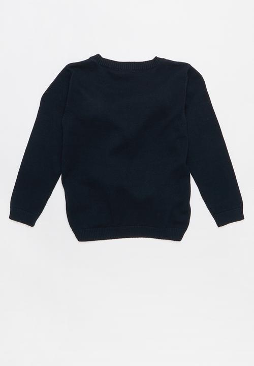 Name It - Lisa spot long sleeve knit sweat - navy 