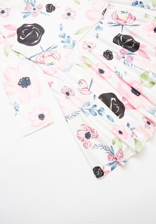 Pop Candy - Long sleeve printed dress - multi