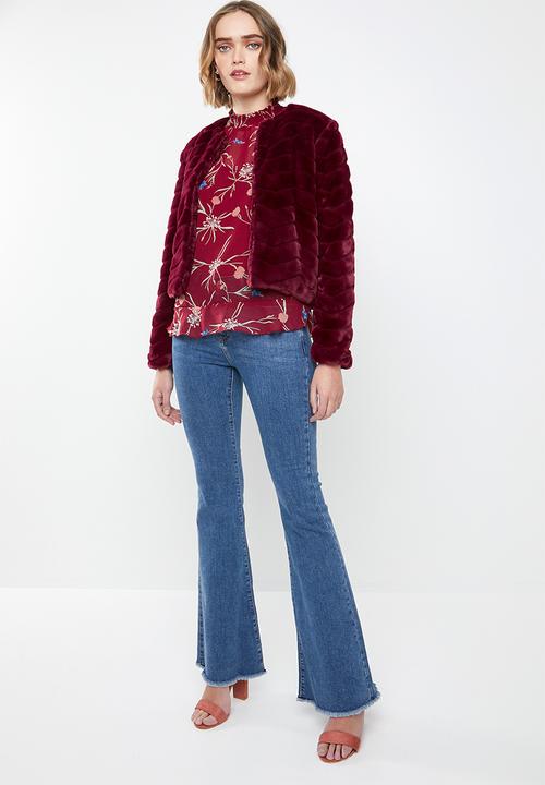 Vero Moda - Becca long sleeve top - red