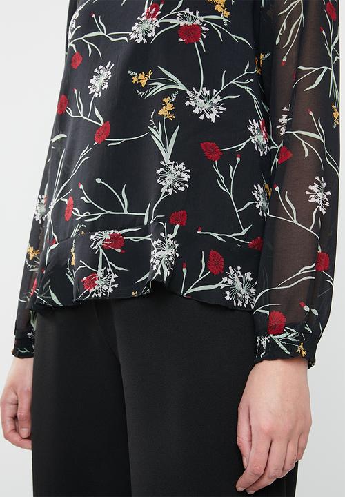 Vero Moda - Becca long sleeve top - black