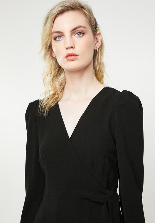 Vero Moda - Finula wrap dress - black