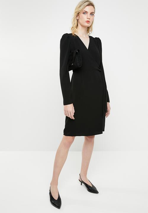 Vero Moda - Finula wrap dress - black