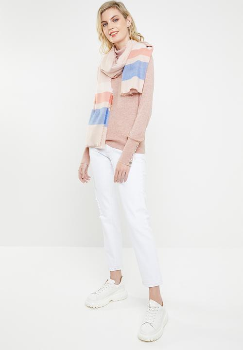 Vero Moda - Milda rollneck button blouse - pink