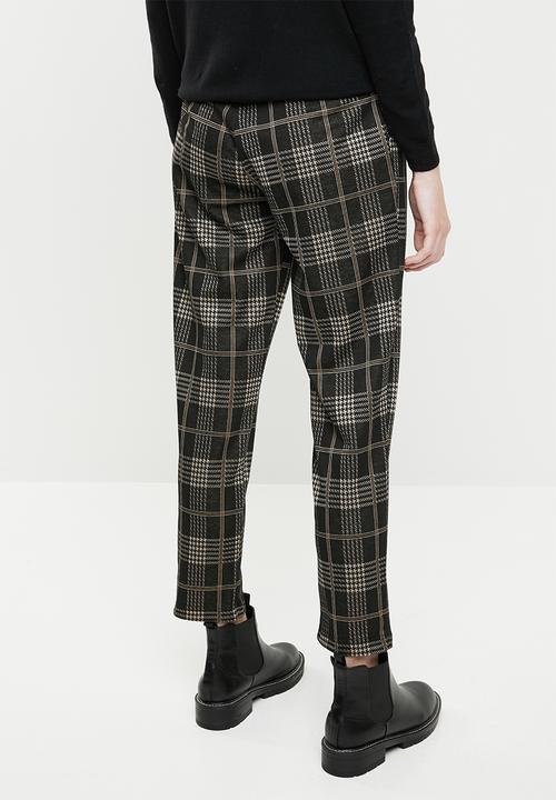 Superbalist - Tapered trouser - black & beige 