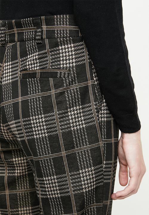 Superbalist - Tapered trouser - black & beige 