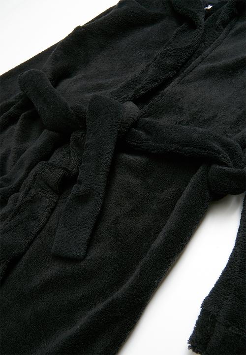 Pop Candy - Plain fleece gown - black 