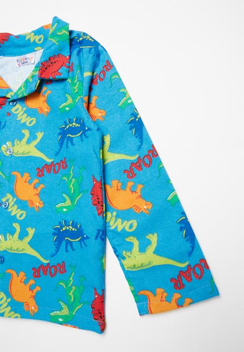Pop Candy - Dinosaurs full flannel pyjama set - multi