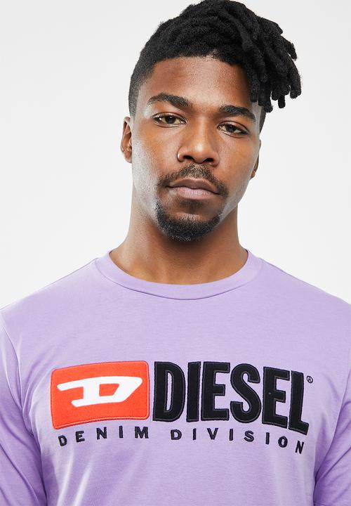 Diesel  - T-just-division logo short sleeve tee - purple 