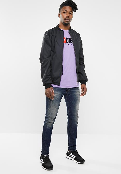 Diesel  - T-just-division logo short sleeve tee - purple 