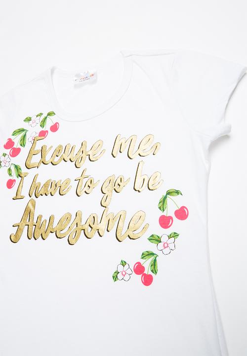 Pop Candy - Printed short sleeve tee - white 