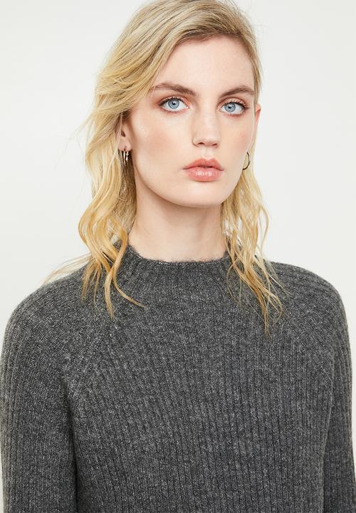 MANGO - Turtleneck longer length knit - grey