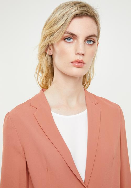 MANGO - Textured blazer - coral