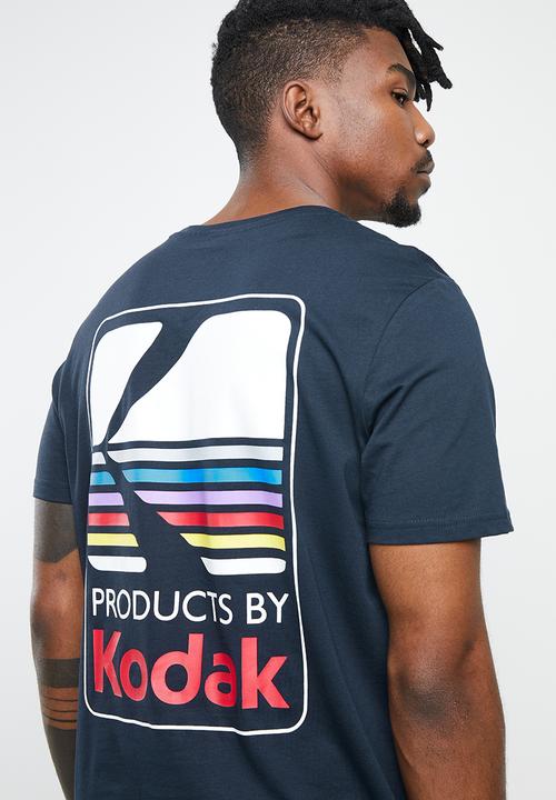 Jack & Jones - Snap crew neck tee - navy 