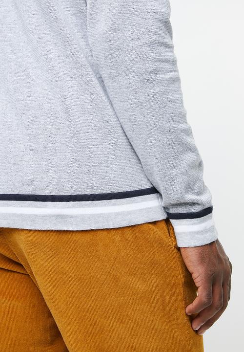 Jack & Jones - Silas knit crew knit - grey 
