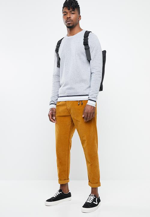 Jack & Jones - Silas knit crew knit - grey 