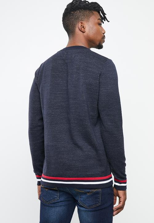 Jack & Jones - Silas knit crew knit - navy