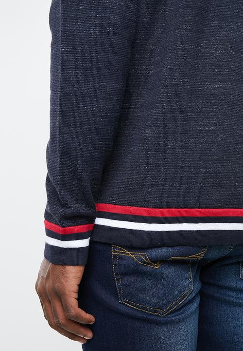 Jack & Jones - Silas knit crew knit - navy