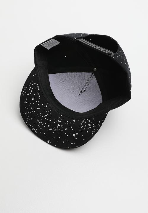 Pop Candy - Splatter flat brim cap - black