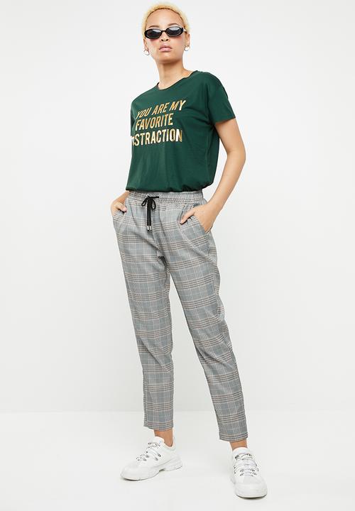 Jacqueline de Yong - Short sleeve print top - green