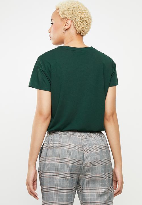 Jacqueline de Yong - Short sleeve print top - green
