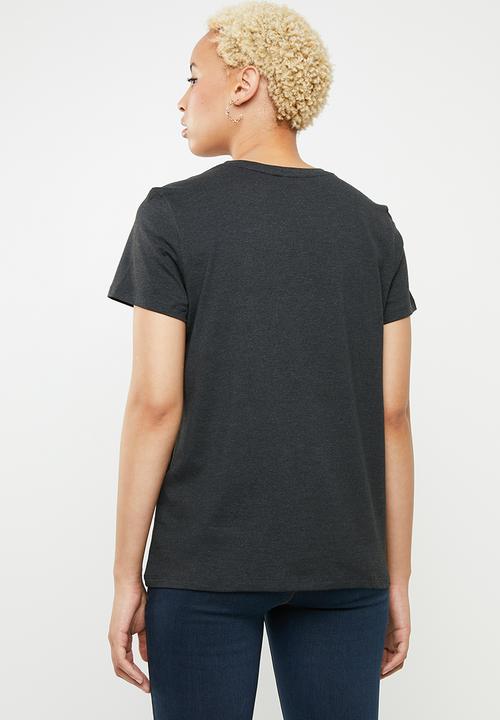 Vero Moda - Fancy short sleeve top - charcoal 