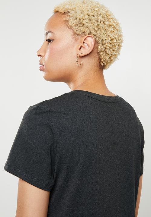 Vero Moda - Fancy short sleeve top - charcoal 