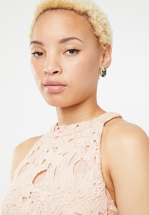 Missguided - Halter neck mini dress - pink 