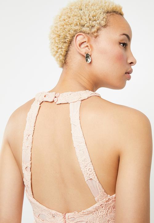 Missguided - Halter neck mini dress - pink 