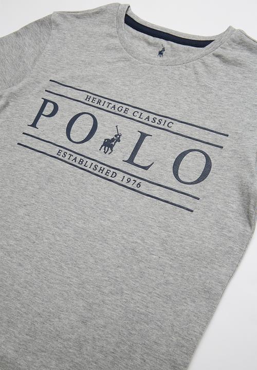 POLO - Daniel printed short sleeve tee - grey