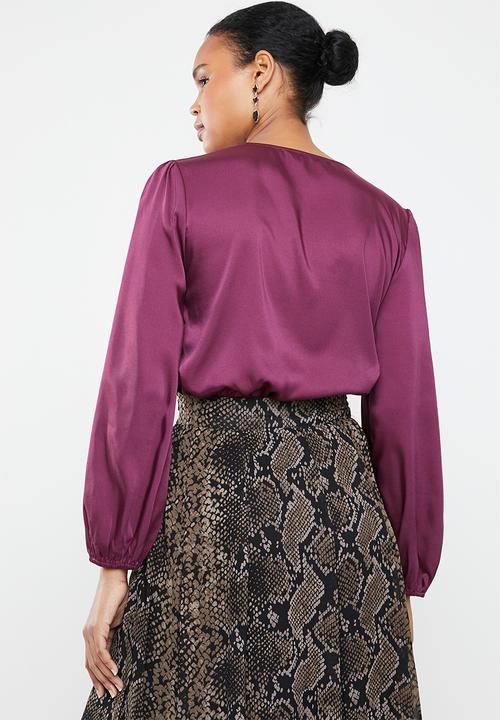 ONLY - Royal long sleeve bodysuit - purple
