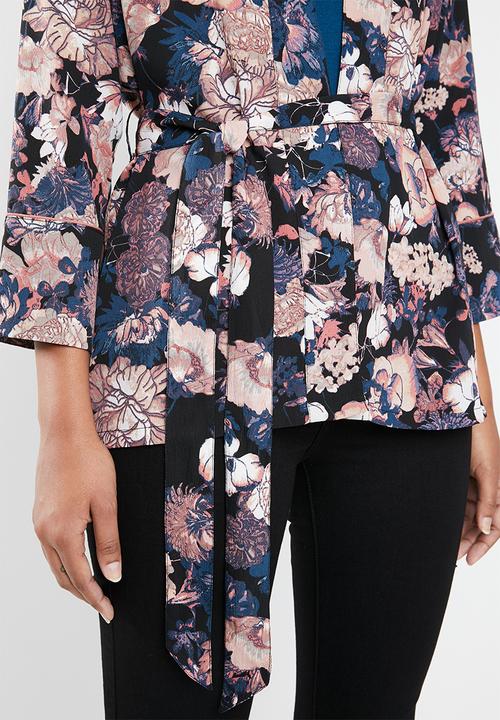 Vero Moda - Marlene short kimono - black